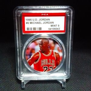 Michael Jordan 1995 Upper Deck Jordan Milk Caps No.6 PSA 9 Crazy Low Pop 4 (4 Hi